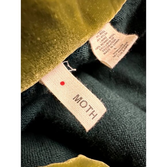 Y2k Green Whimsical Fairy Sweater Cardigan Small Anthro Moth Crocheted Boho - Picture 7 of 10